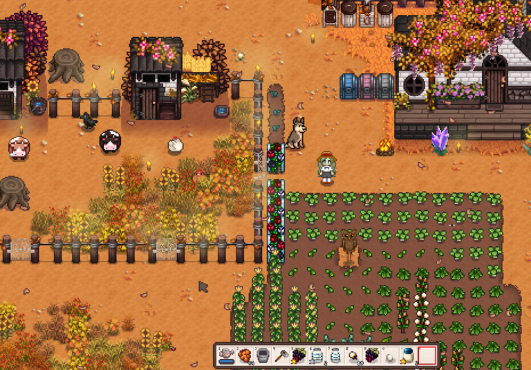 a screencap of Stardew Valley showcasing a variety of mods active.