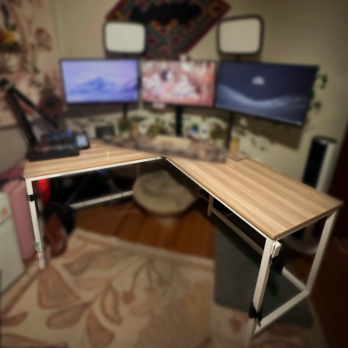 Desk: soges L-Shaped Desk 59"