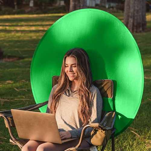 Green Screen: 56" Portable Collapsible Webcam Backdrop
