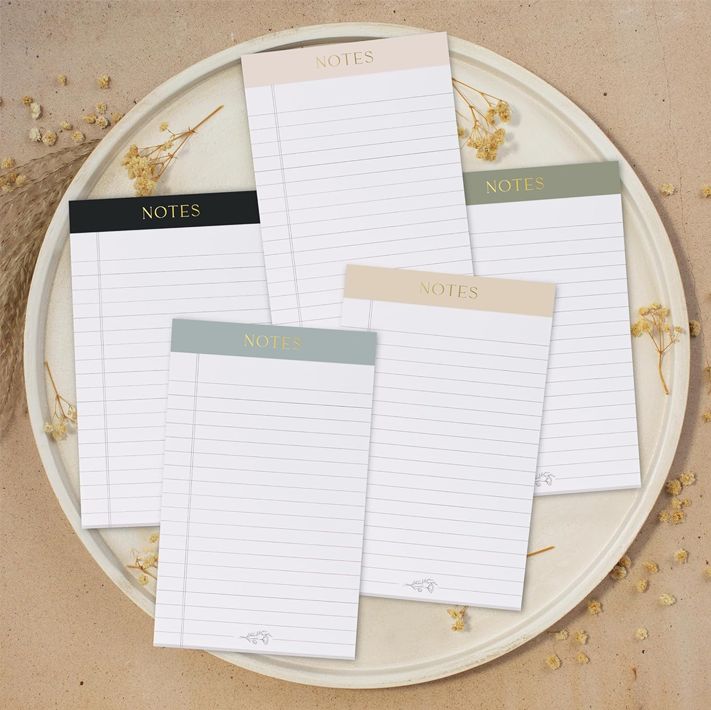 Scratch Pads: ZICOTO Aesthetic Note Pads Set Of 5